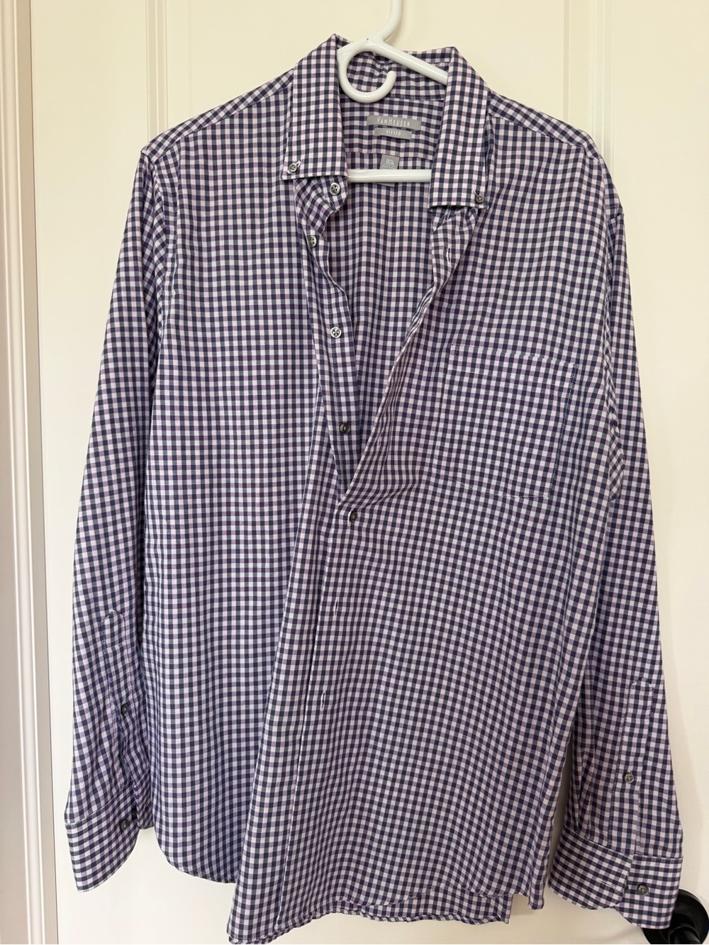 Van Heusen Men's Purple Gingham Shirt